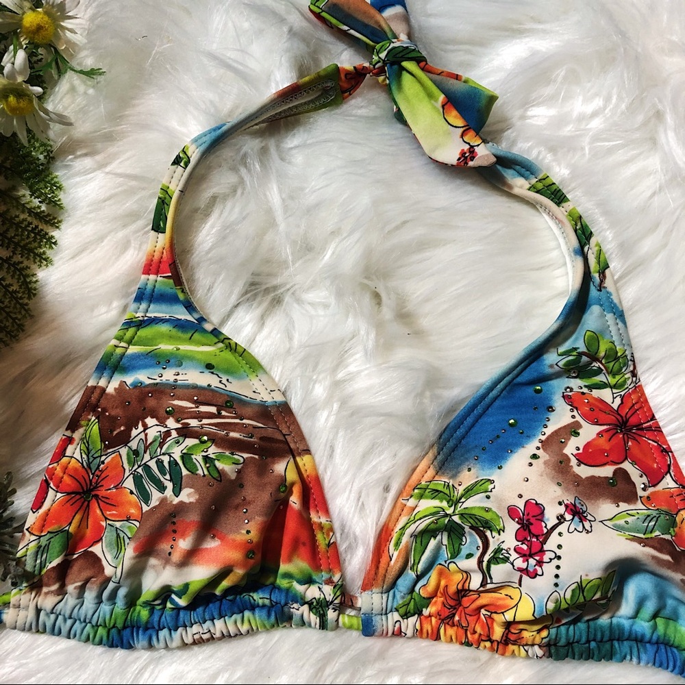 Darling String Bikini Top by Gossip Tropical Print - Picture 2 of 5